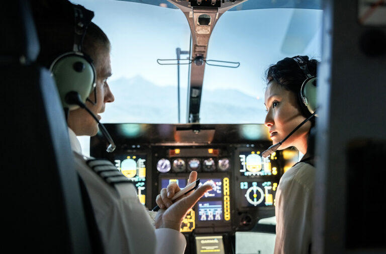 Flugsimulator – Motiv des Buchungsanbieters