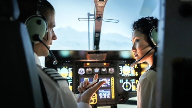 Flugsimulator – Motiv des Buchungsanbieters