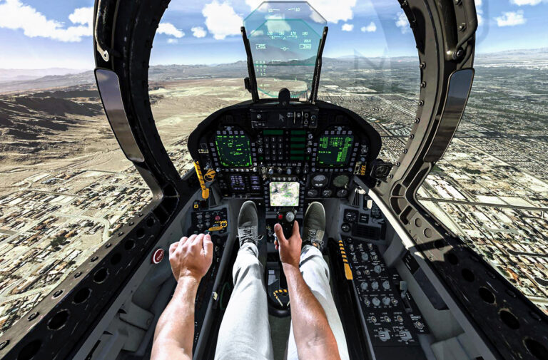 Flugsimulator – Motiv des Buchungsanbieters