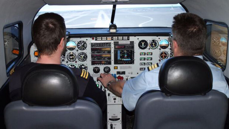 Flugsimulator – Motiv des Buchungsanbieters