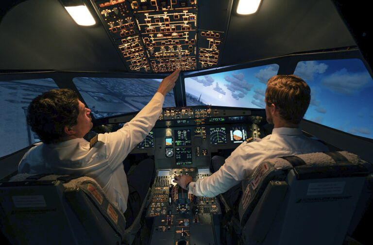 Flugsimulator – Motiv des Buchungsanbieters