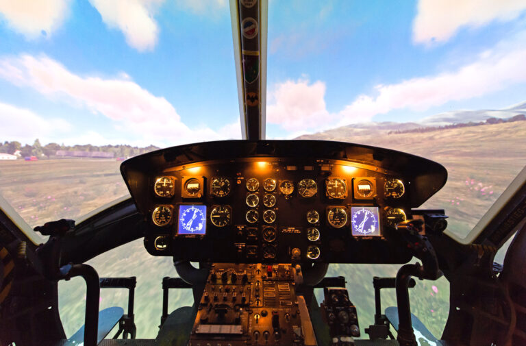 Flugsimulator – Motiv des Buchungsanbieters